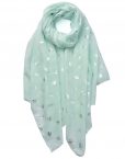 Green leaf scarf