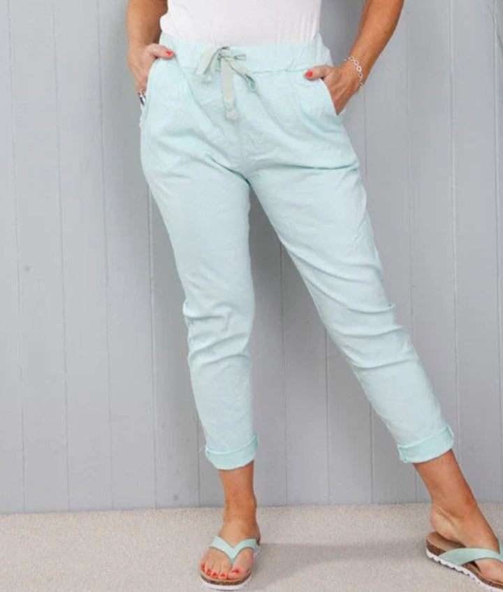 Mint green magic pants