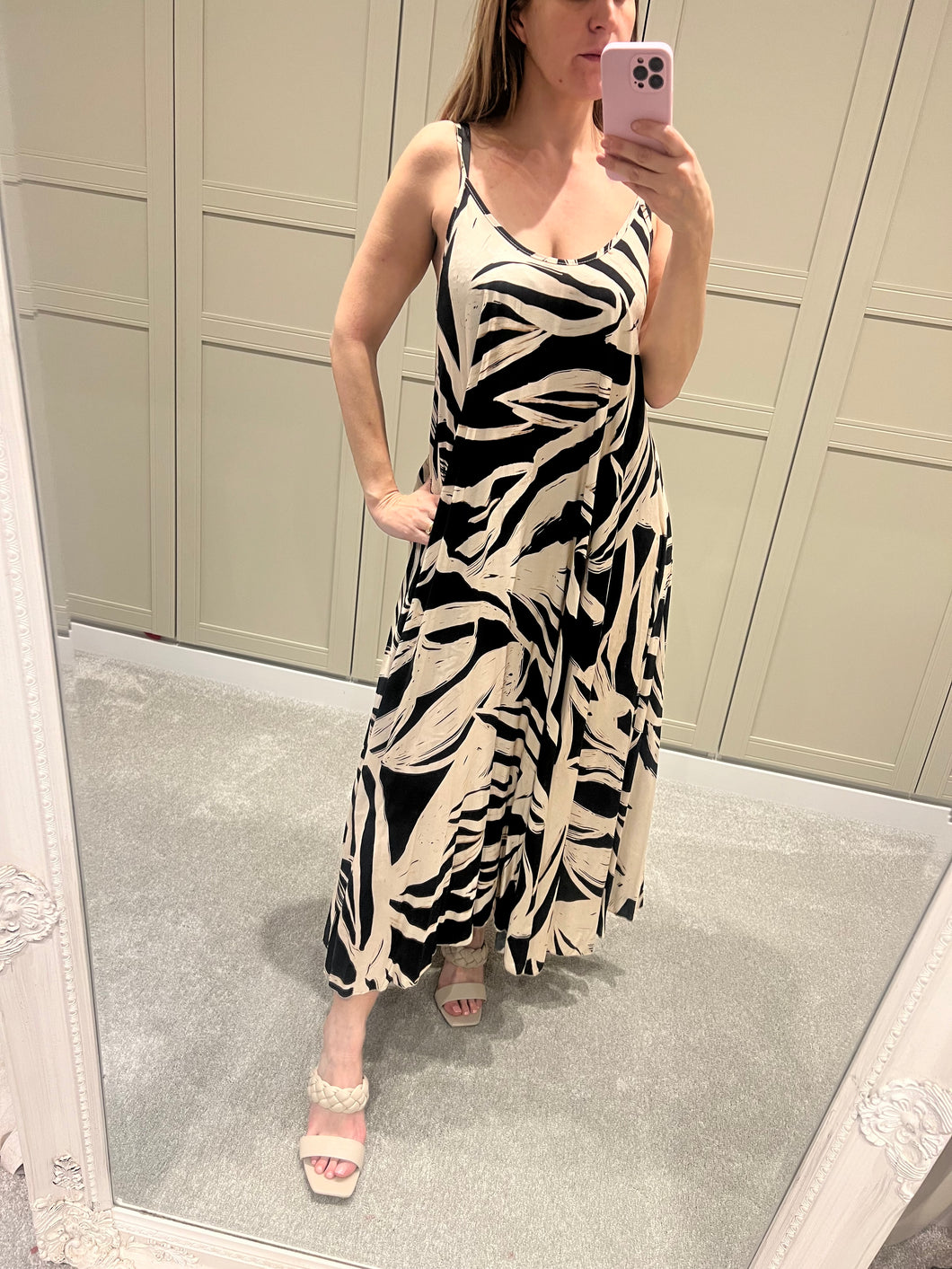 Abstract print maxi dress