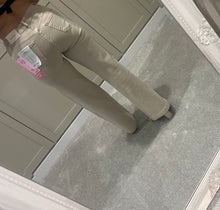 Beige wide leg jeans