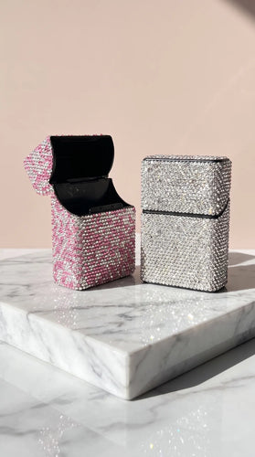 Crystal pink diamanté cigarette holder