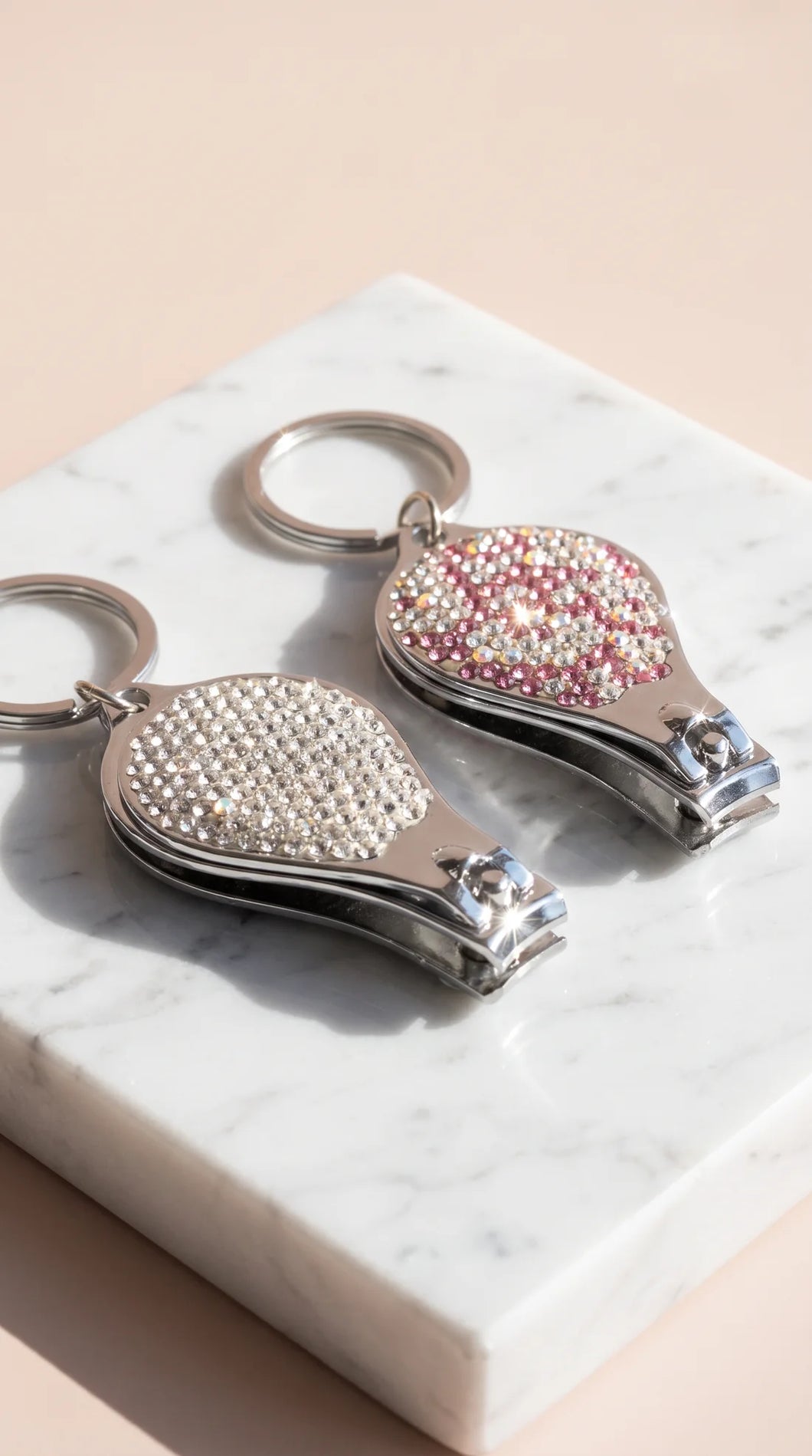 Crystal Silver diamanté  bottle opener key ring