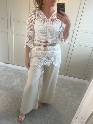 Crochet button top