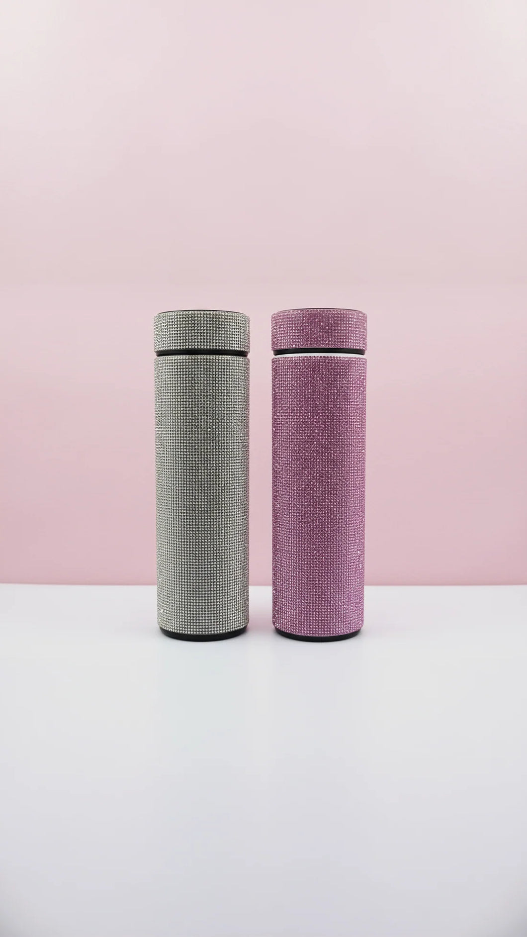 Silver diamanté smart cup travel mug