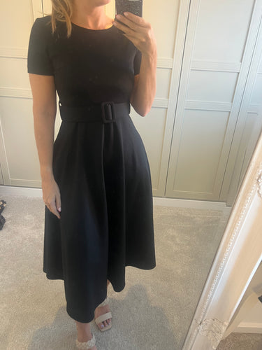 Black belted dress