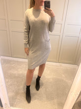 Light grey pocket jumper dress