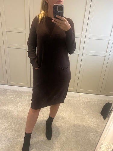 Chocolate brown jumper dress