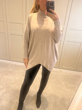 Oatmeal high neck jumper