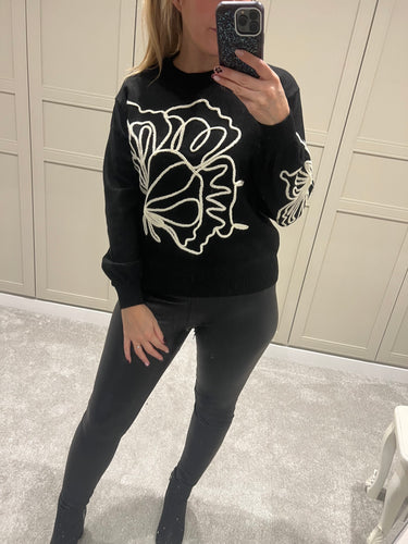 Black detailed jumper