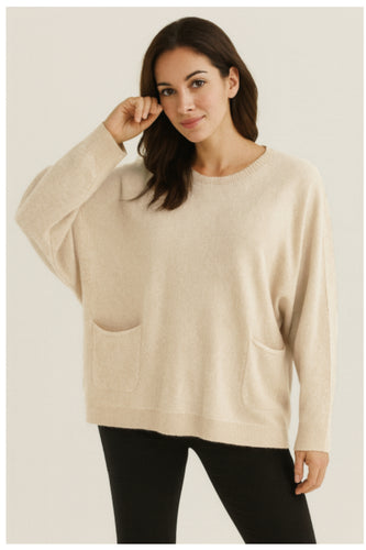 Oatmeal pocket details jumper