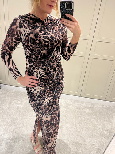 Leopard print maxi dress