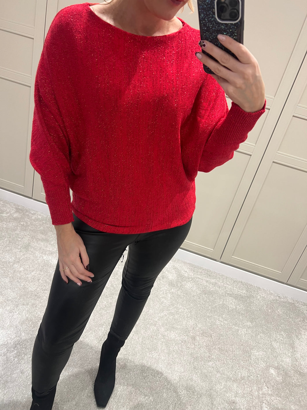 Red sparkle jumper
