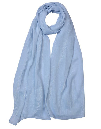 Blue silver stripe scarf