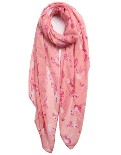 Flamingo print scarf