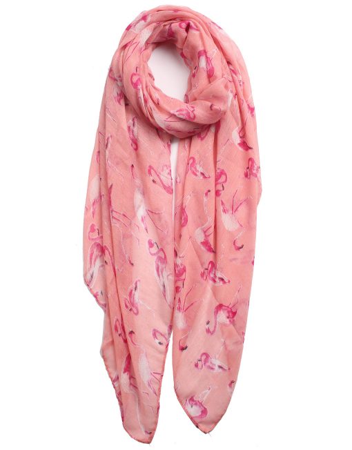 Flamingo print scarf