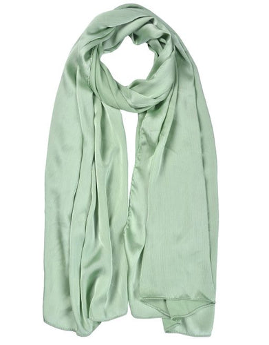 Mint green silky chiffon scarf