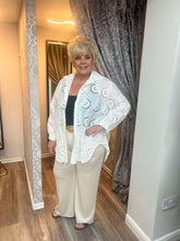 White Broderie Anglaise Oversized Shirt.